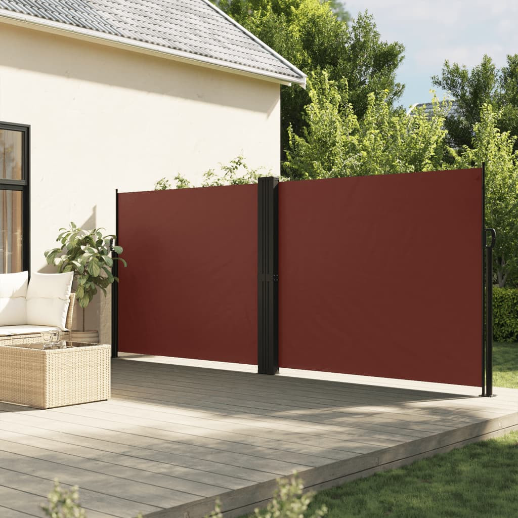 vidaXL Seitenmarkise Ausziehbar Braun 180x1200 cm