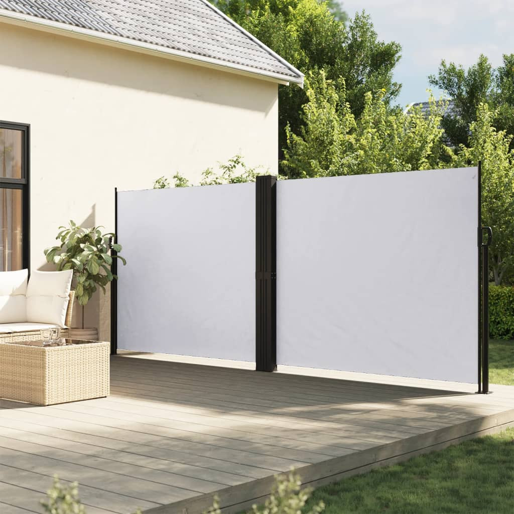 vidaXL Seitenmarkise Ausziehbar Weiß 160x1000 cm