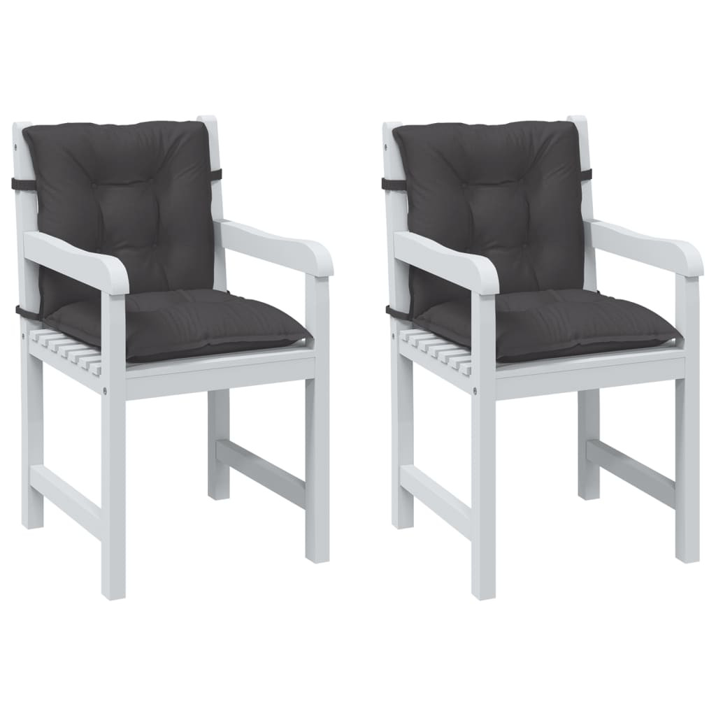 vidaXL Niedriglehner-Auflagen 2 Stk Melange Anthrazit 100x50x7cm Stoff