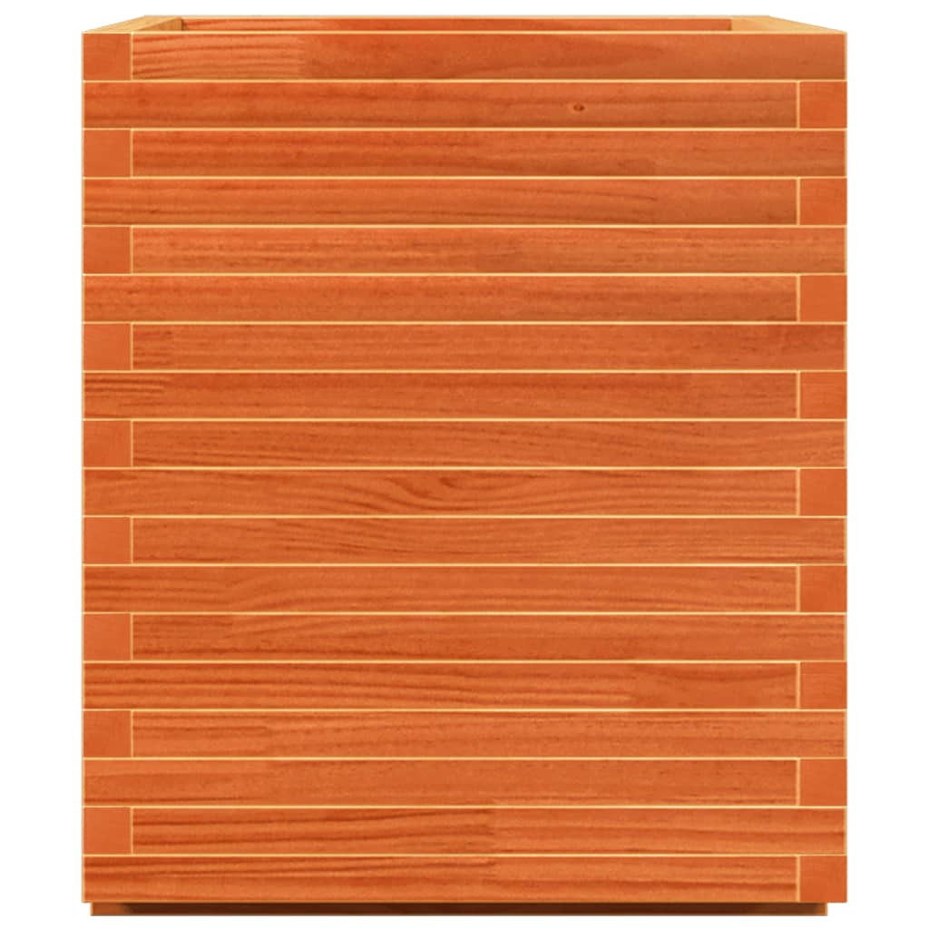 vidaXL Pflanzkübel Wachsbraun 90x60x72,5 cm Massivholz Kiefer