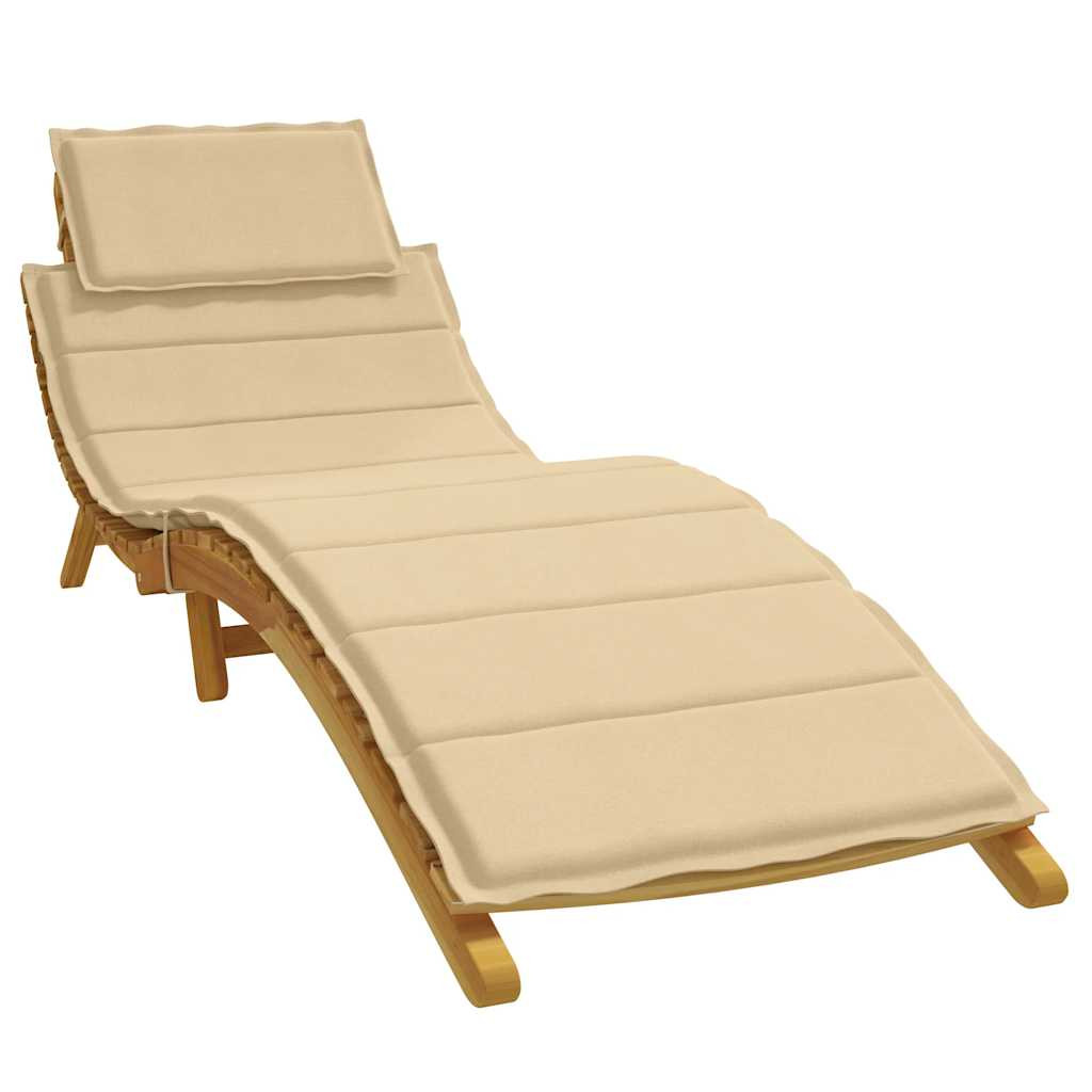vidaXL Sonnenliegen-Auflage Melange Beige 186x58x4 cm Stoff