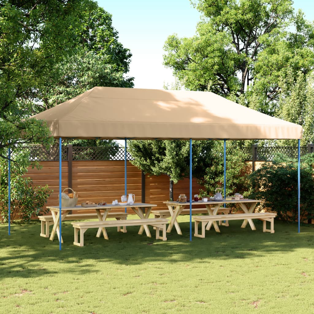 vidaXL Partyzelt Faltbar Pop-Up Beige 580x292x315 cm