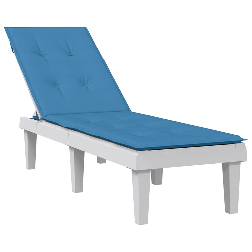 vidaXL Liegestuhl-Auflage Melange Blau (75+105) x 50 x 4 cm Stoff