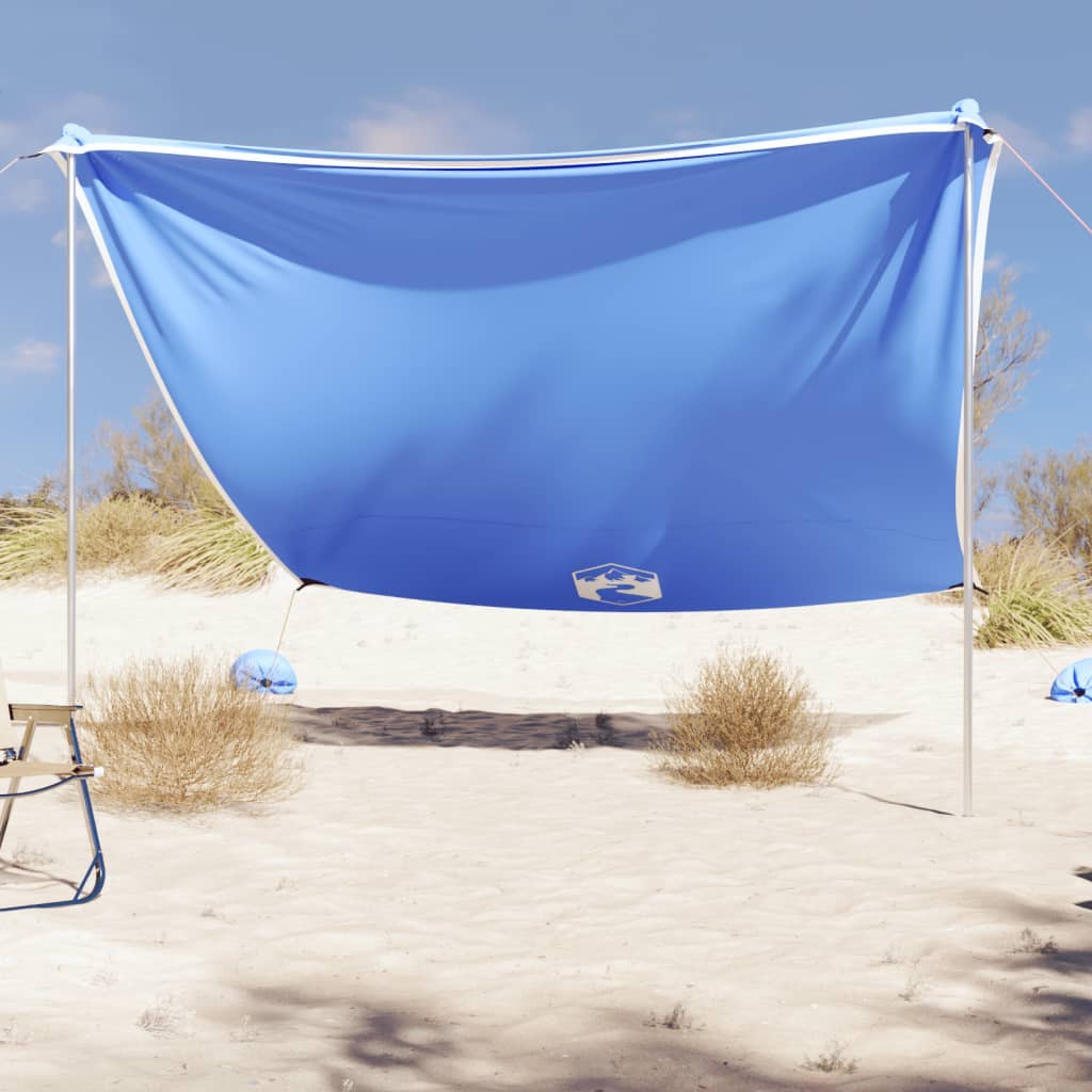 vidaXL Strand-Schattenzelt mit Sandsäcken Blau 304x300 cm
