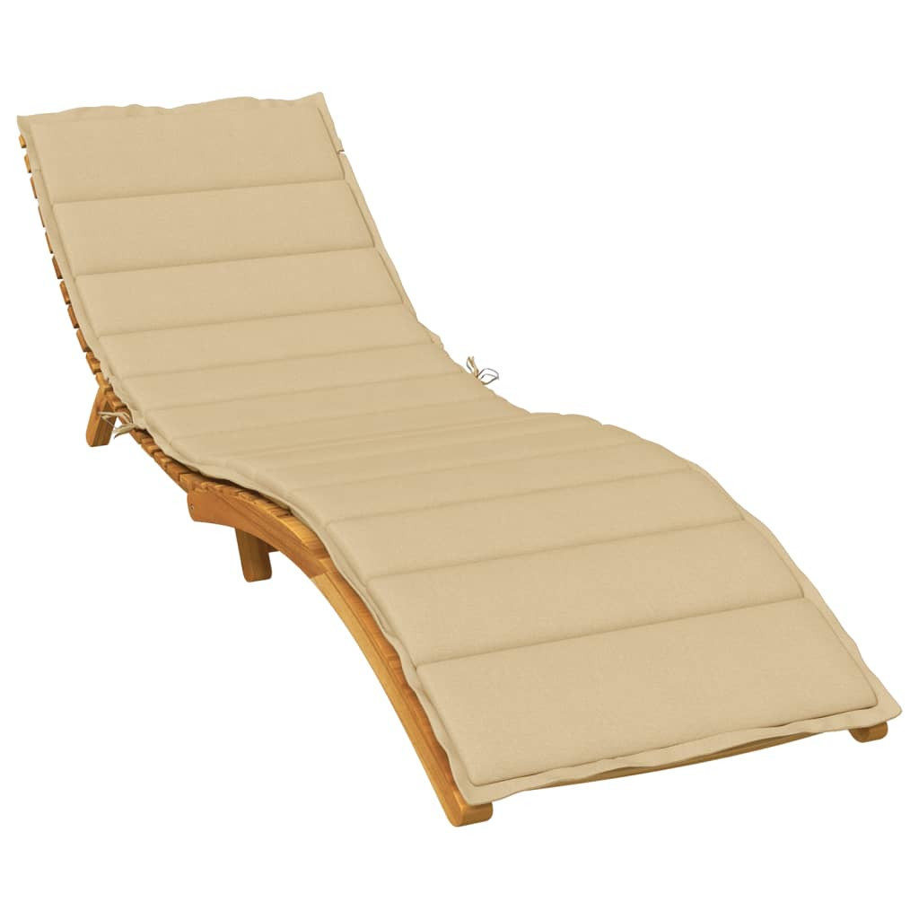 vidaXL Sonnenliegen-Auflage Melange Beige 200x70x4 cm Stoff