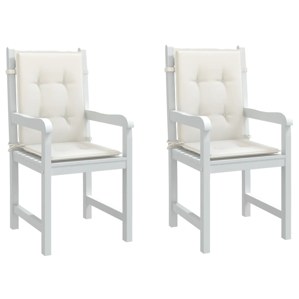 vidaXL Niedriglehner-Auflagen 2 Stk. Melange Creme 100x50x4 cm Stoff