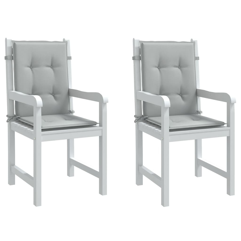 vidaXL Niedriglehner-Auflagen 2 Stk. Melange Hellgrau 100x50x4cm Stoff