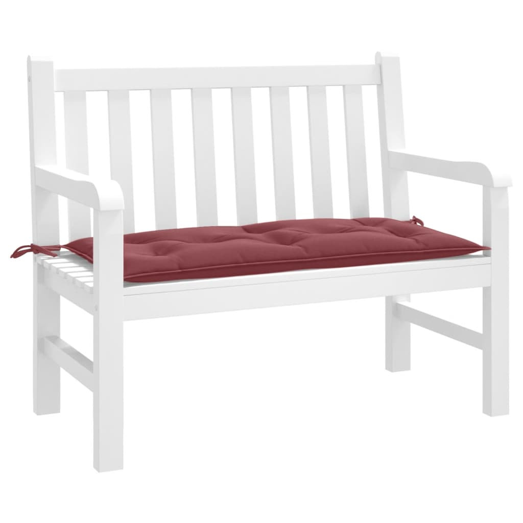 vidaXL Gartenbank-Auflage Melange Weinrot 100x50x7 cm Stoff
