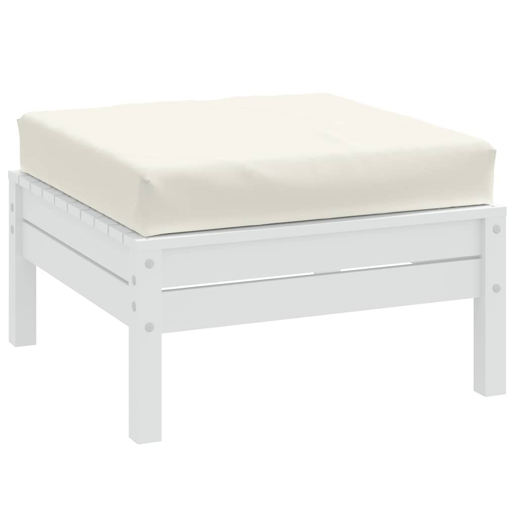 vidaXL Palettenkissen Melange Creme 60x60x9,5 cm Stoff