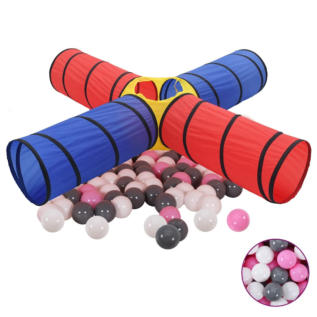 vidaXL Spieltunnel mit 250 Bällen Mehrfarbig