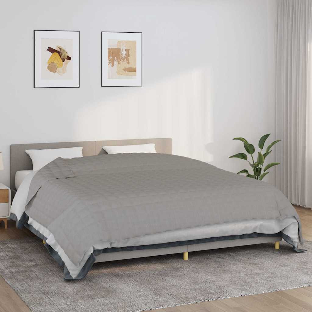 vidaXL Gewichtsdecke Grau 220x260 cm 11 kg Stoff