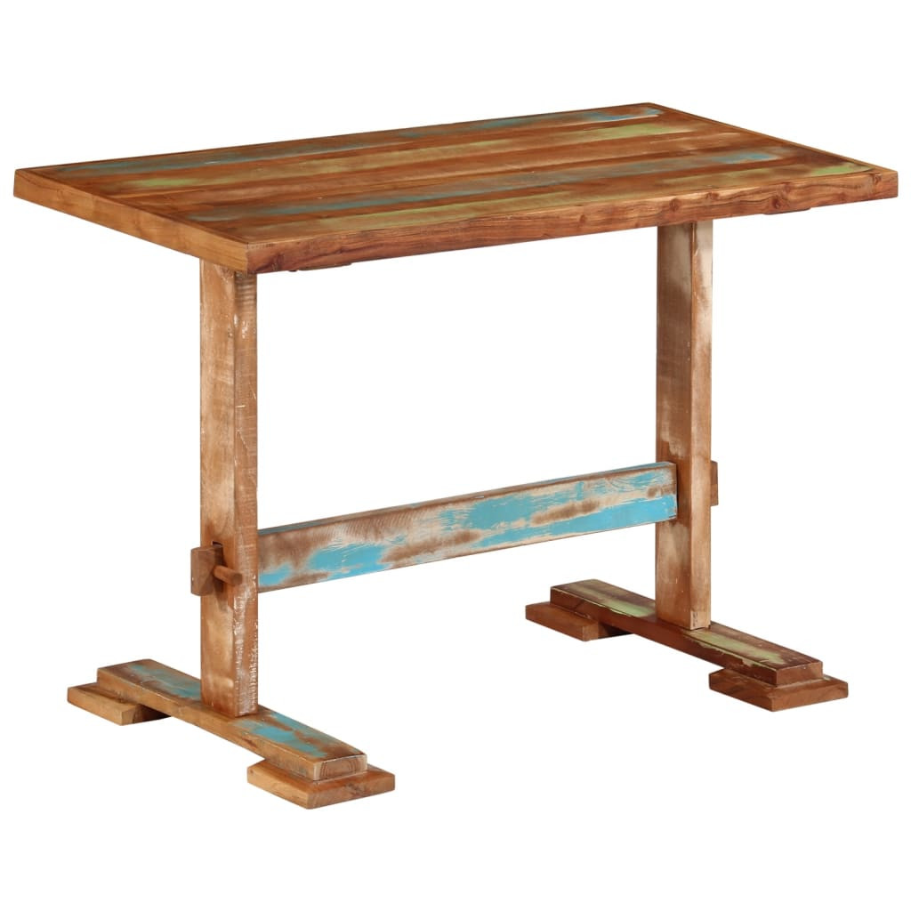vidaXL Esstisch 110x55x78 cm Altholz Massiv