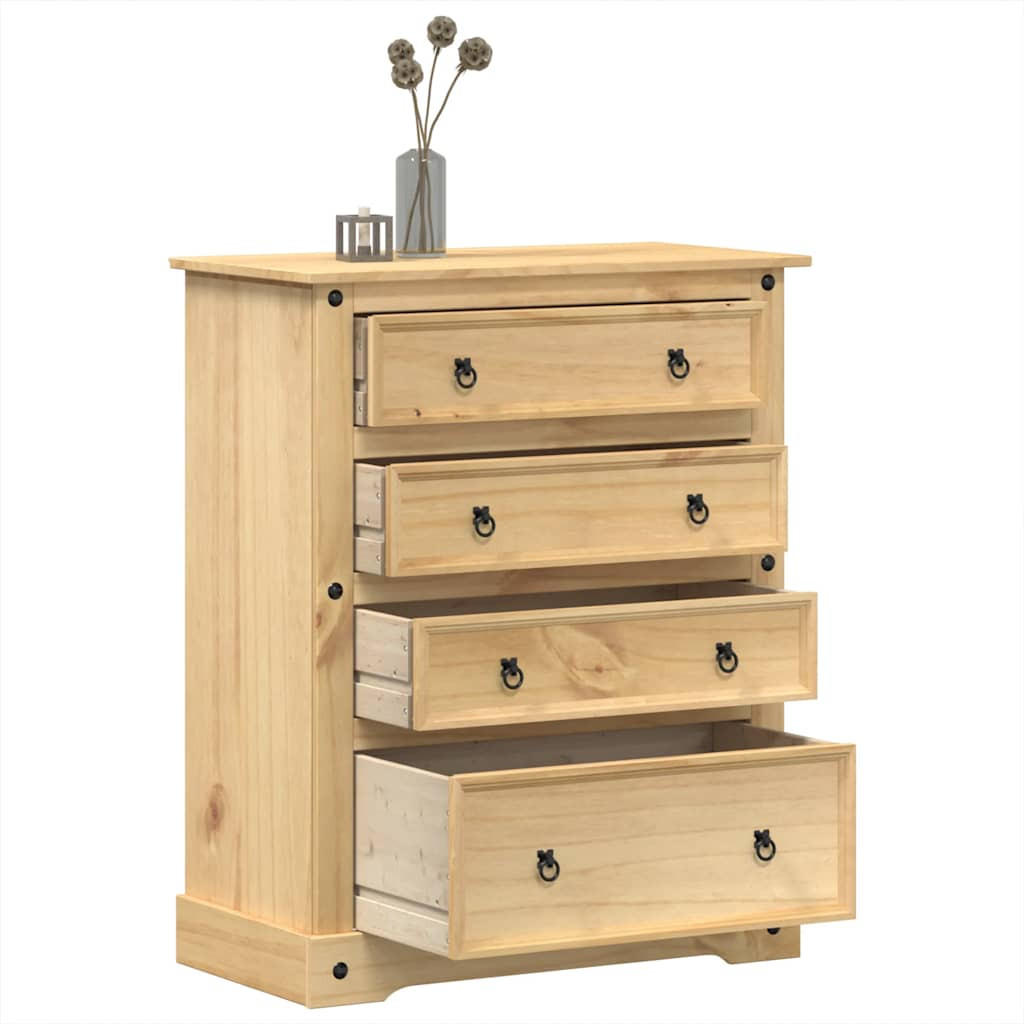 vidaXL Kommode Corona 92x48x114 cm Massivholz Kiefer