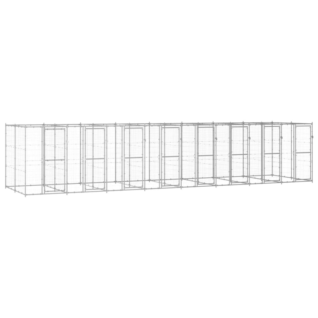 vidaXL Outdoor-Hundezwinger Verzinkter Stahl 19,36 m²