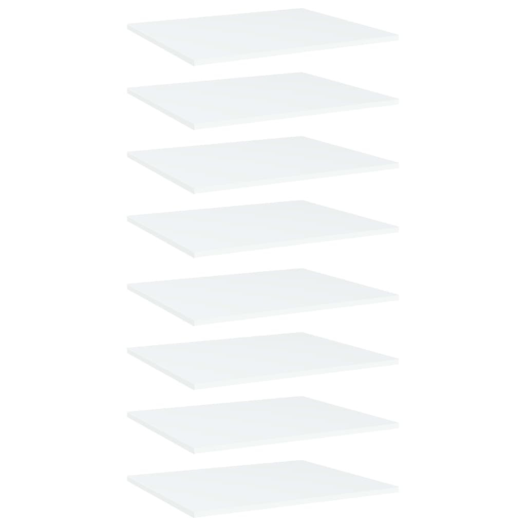 vidaXL Bücherregal-Bretter 8 Stk. Weiß 60x50x1,5 cm Holzwerkstoff