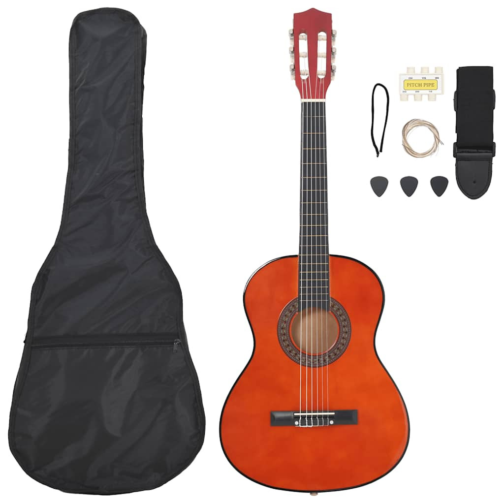 vidaXL 8-tlg. Klassikgitarren-Set für Anfänger 3/4 36"