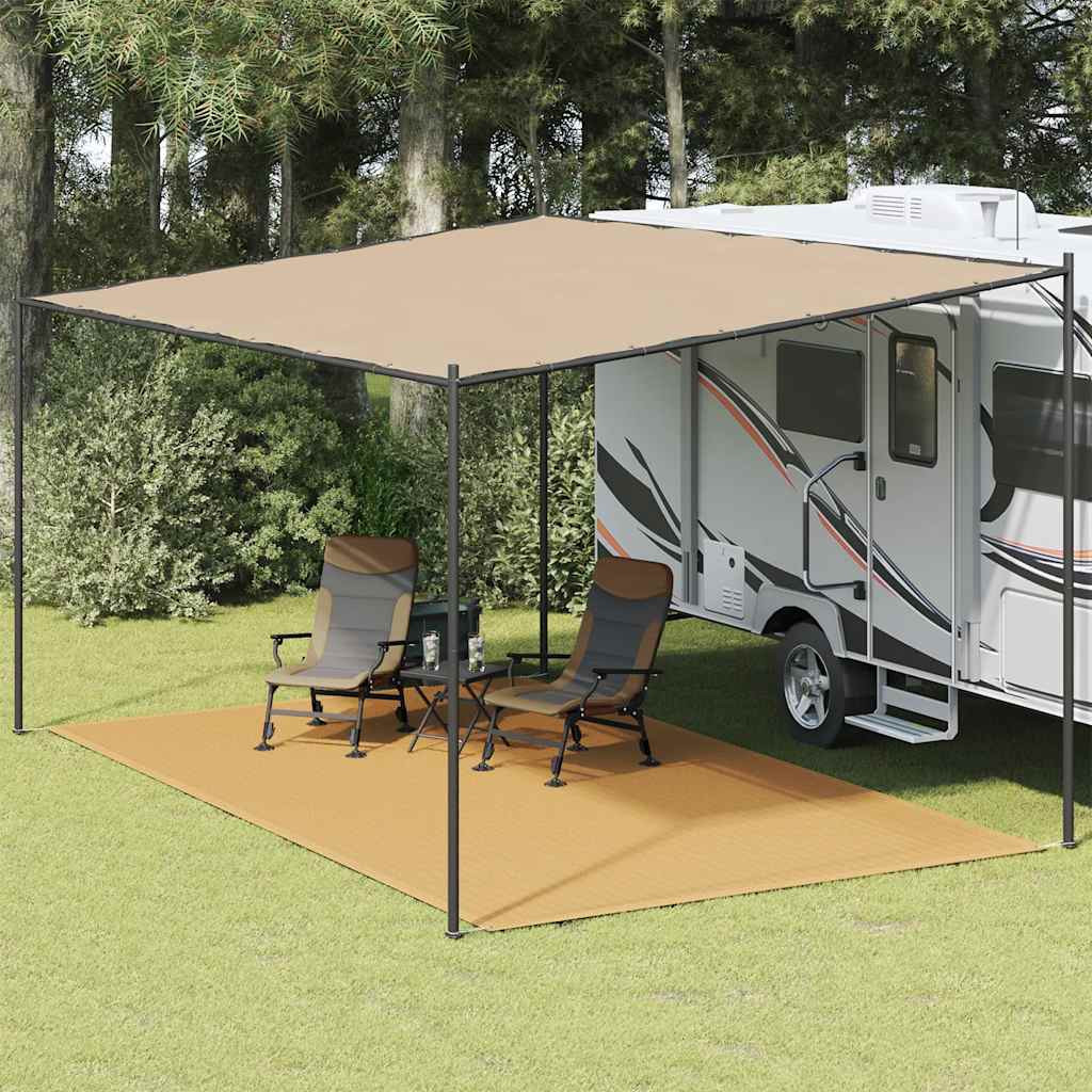 vidaXL Zeltteppich Sandfarbe 300x500 cm HDPE
