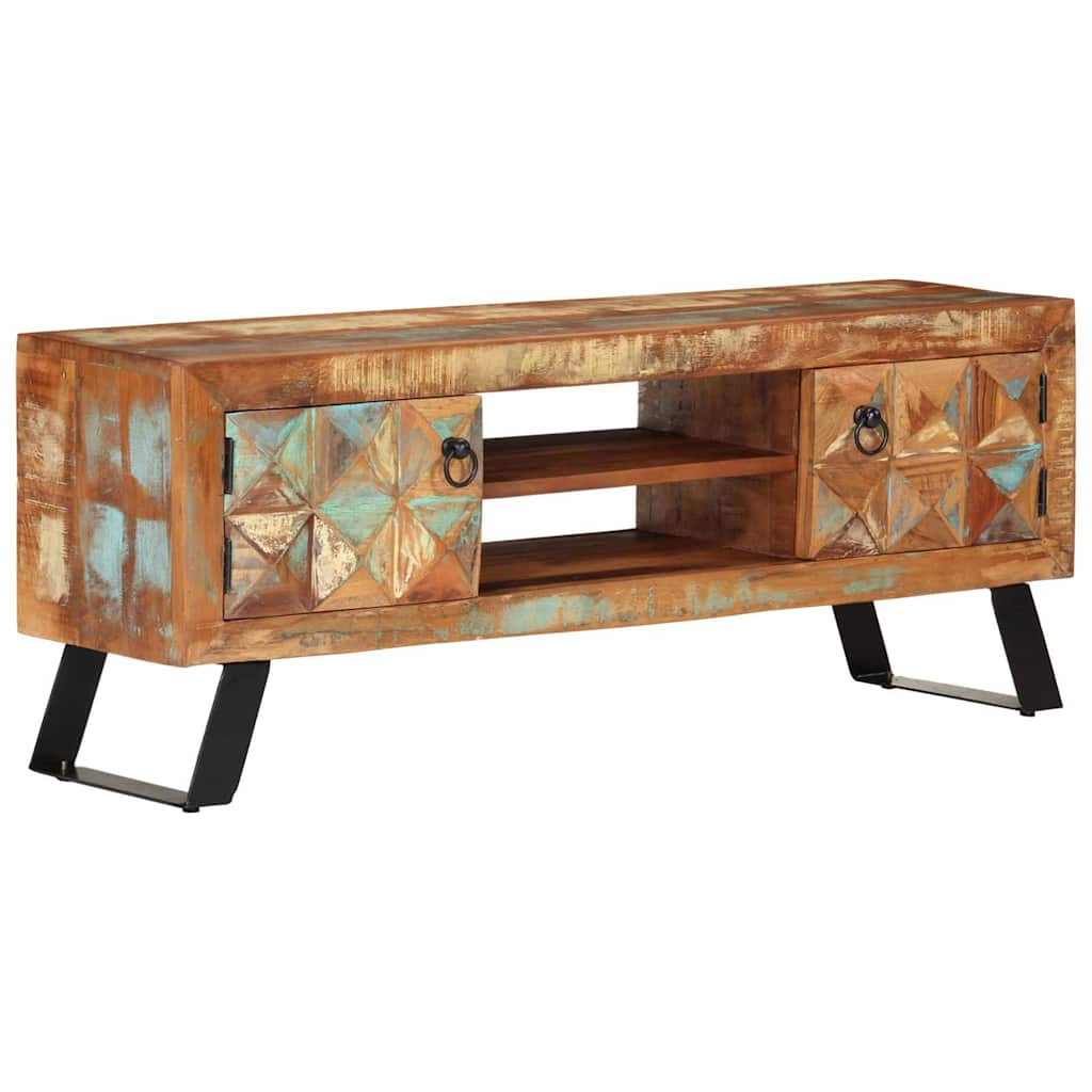 vidaXL TV-Schrank 112x30x45 cm Altholz Massiv