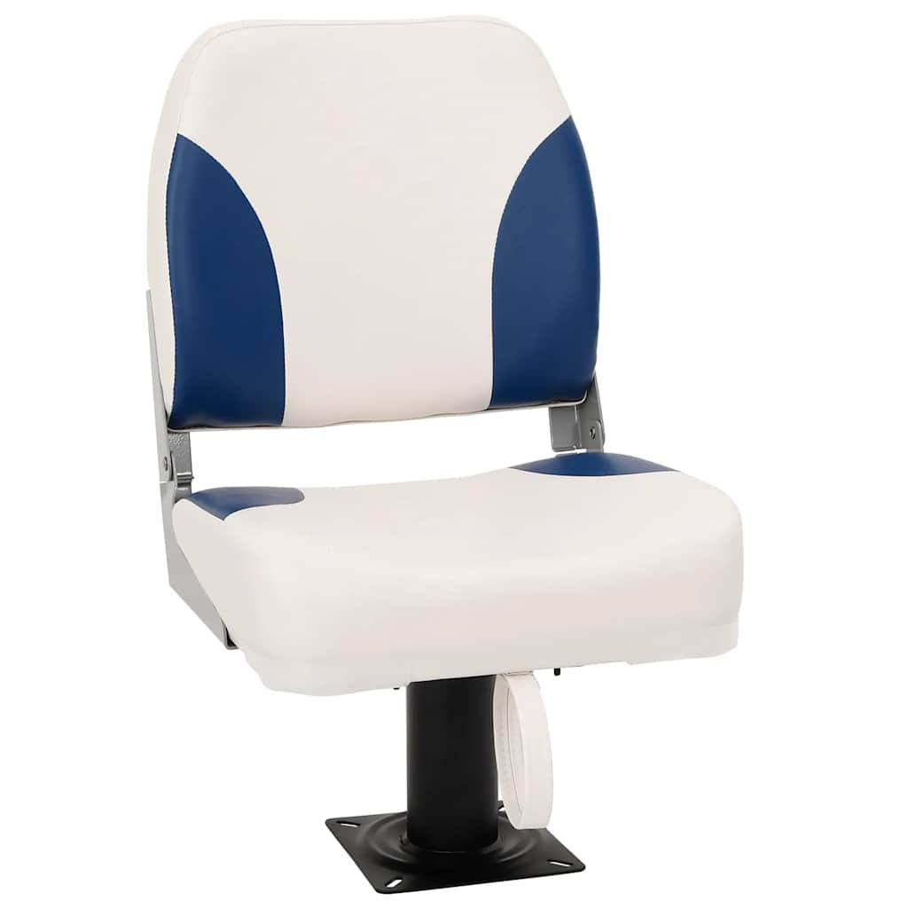 vidaXL Klappbarer Bootssitz 1 Set Blau und Weiß 41x36x48 cm