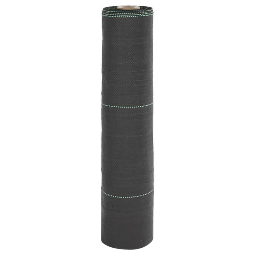 vidaXL Unkrautvlies Schwarz 0,5x50 m PP