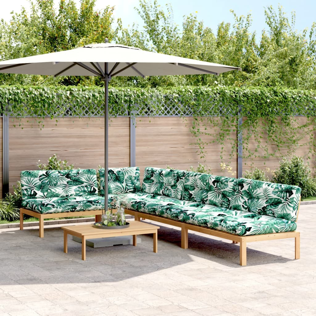 vidaXL 5-tlg. Garten-Sofagarnitur aus Paletten mit Kissen Akazienholz