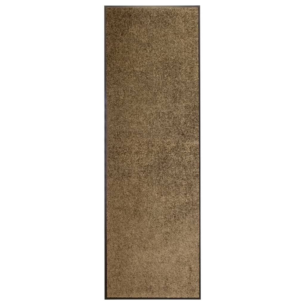 vidaXL Fußmatte Waschbar Braun 60x180 cm