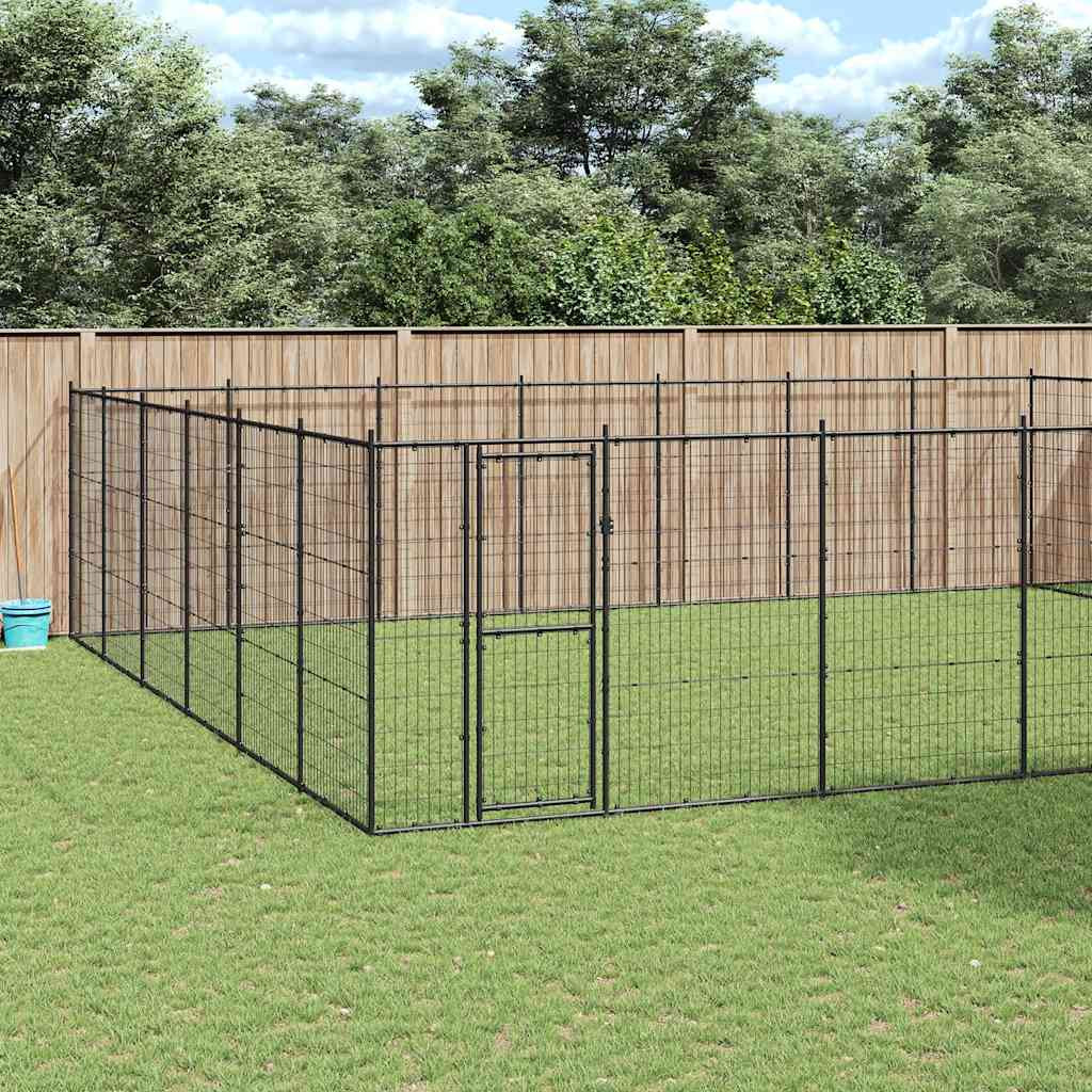 vidaXL Outdoor-Hundezwinger Stahl 50,82 m²