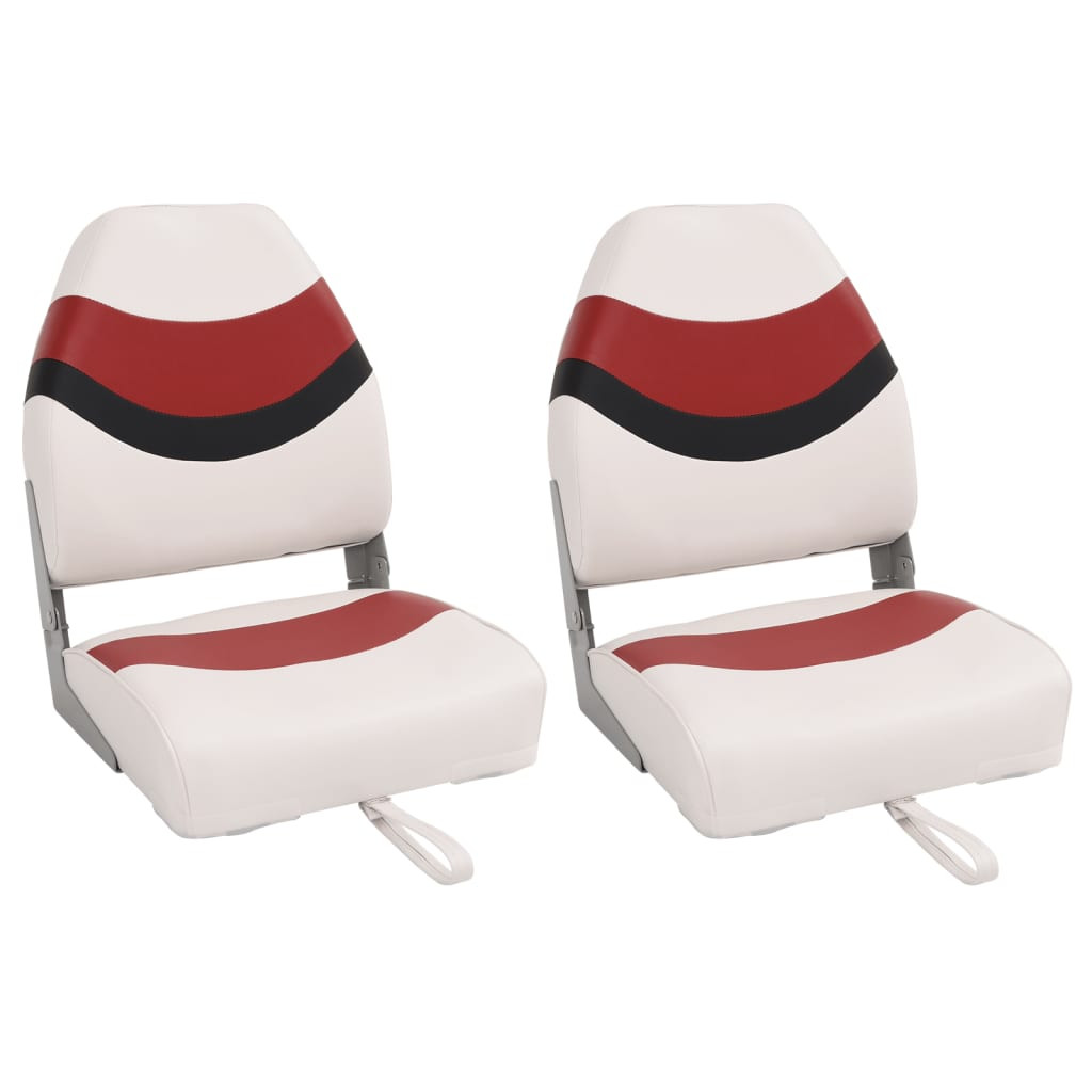 vidaXL Bootssitze 2 Stk. mit Hoher Rückenlehne Klappbar 44x38x55 cm