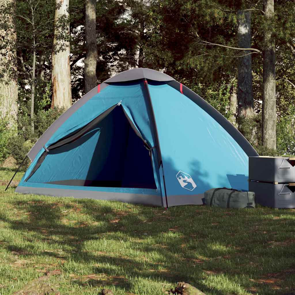 vidaXL Kuppel-Campingzelt 4 Personen Blau Wasserdicht