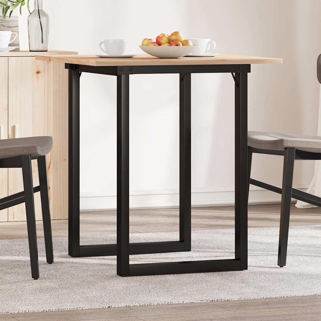 vidaXL Esstisch O-Gestell 70x70x75 cm Massivholz Kiefer und Stahl