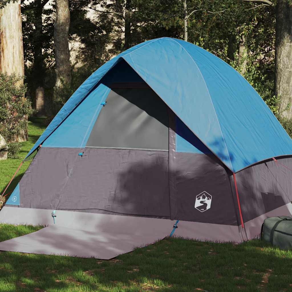 vidaXL Kuppel-Campingzelt 4 Personen Blau Wasserdicht