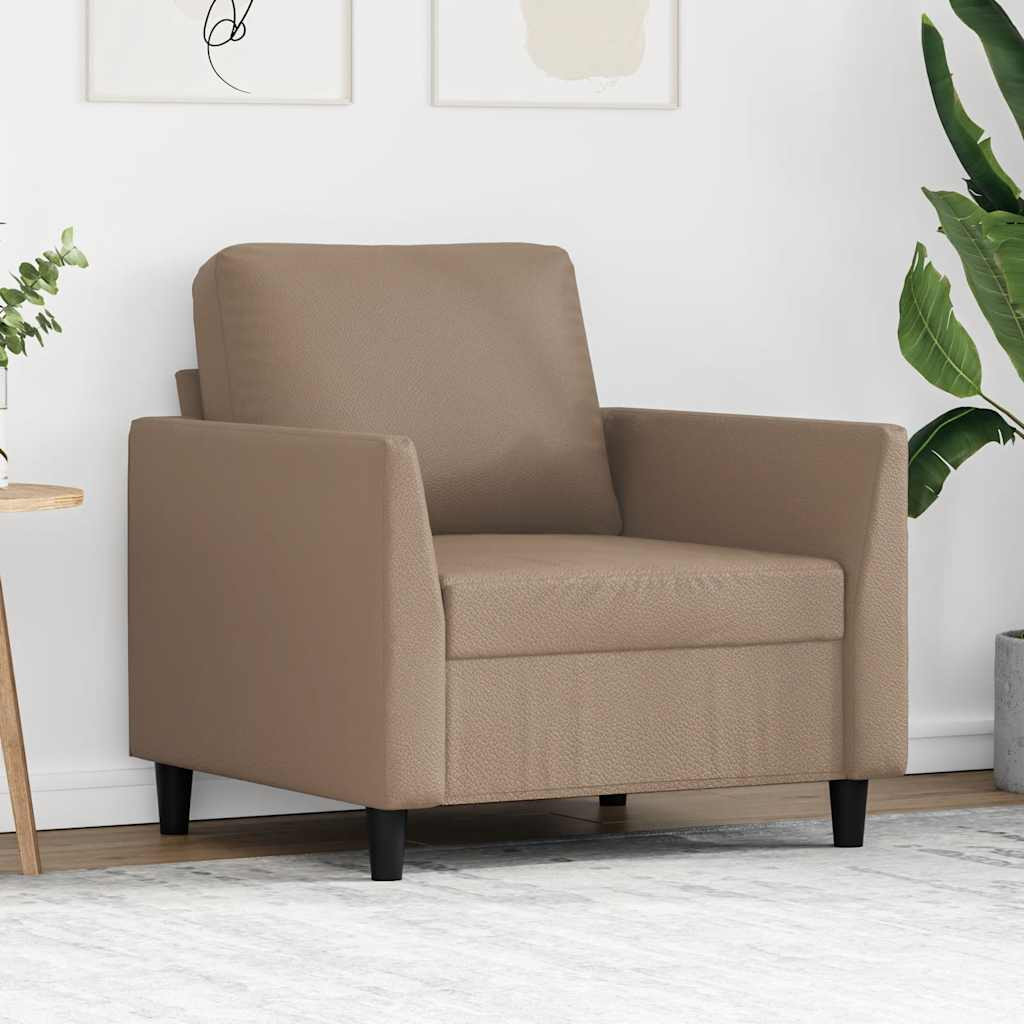 vidaXL Sessel Cappuccino-Braun 60 cm Kunstleder