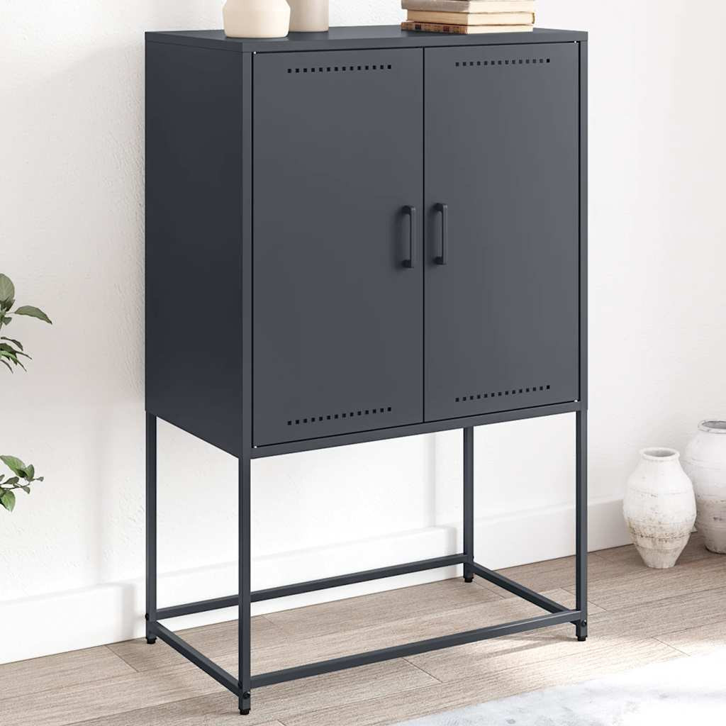 vidaXL Highboard Anthrazit 68,5x38,5x107 cm Stahl