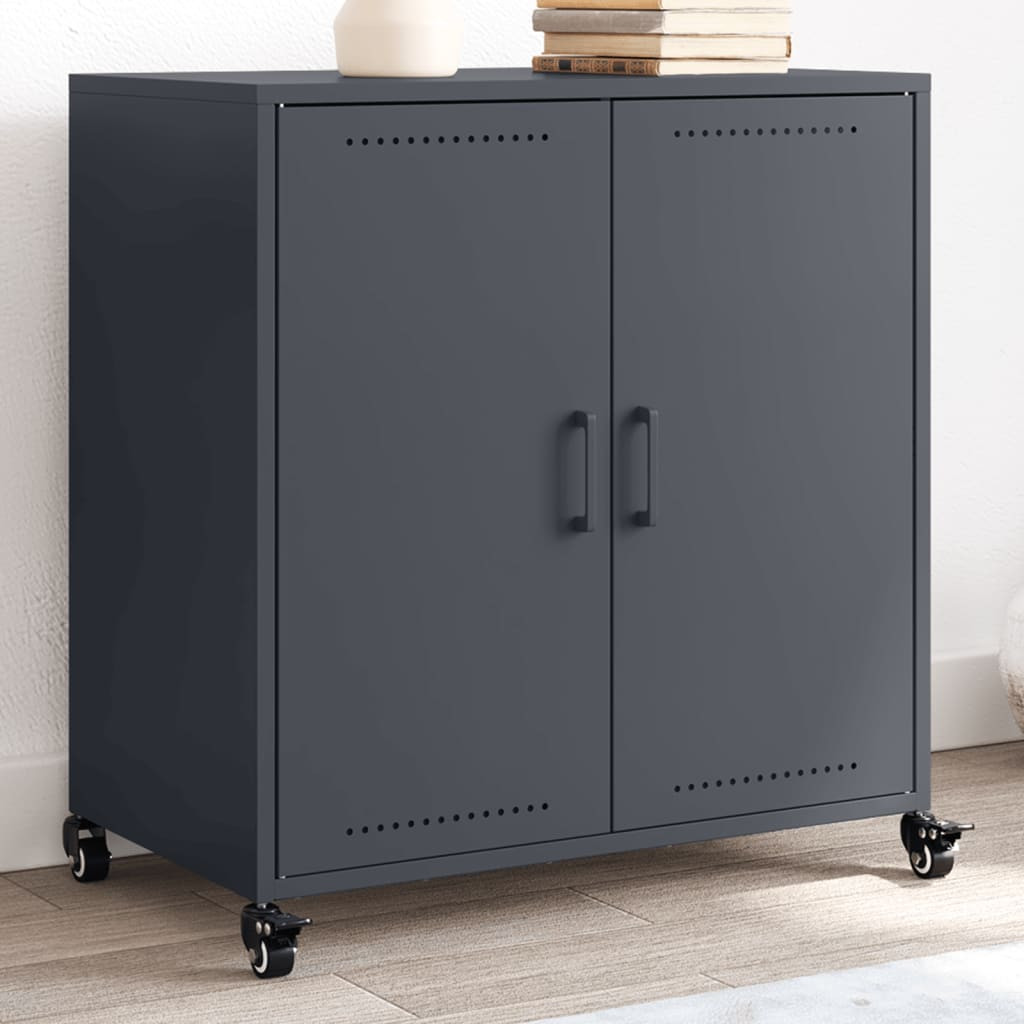 vidaXL Sideboard Anthrazit 68x39x72 cm Stahl