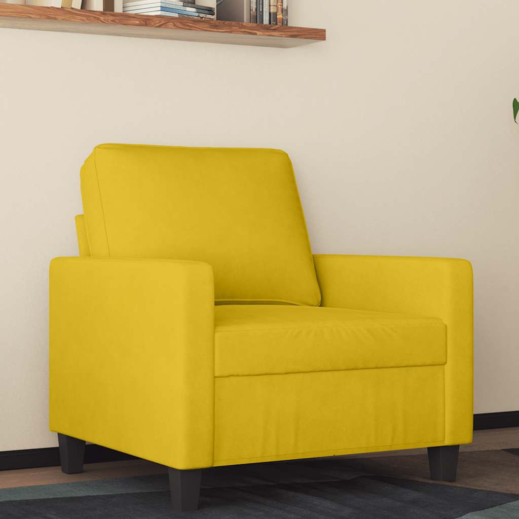 vidaXL Sessel Gelb 60 cm Samt