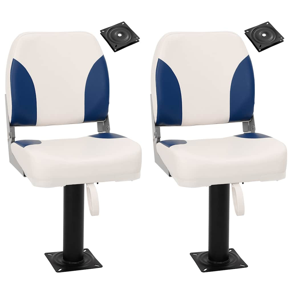 vidaXL Bootssitze mit Podest 2 Stk. 360° Drehbar