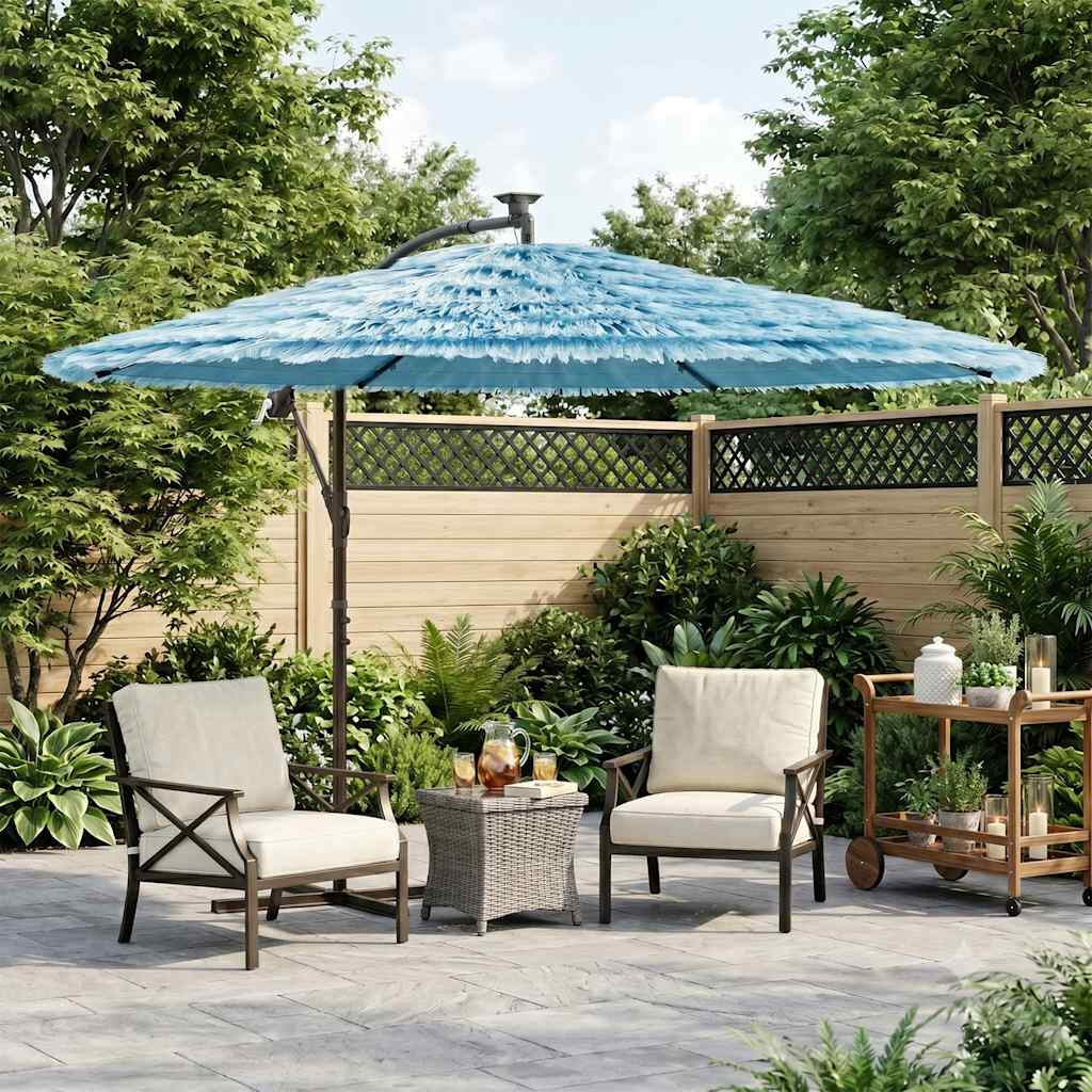vidaXL Sonnenschirm mit Stahlmast Blau 290x290x238 cm
