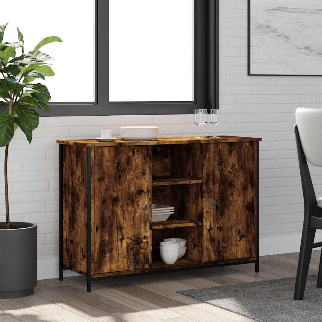 vidaXL Sideboard Räuchereiche 100x35x70 cm Holzwerkstoff