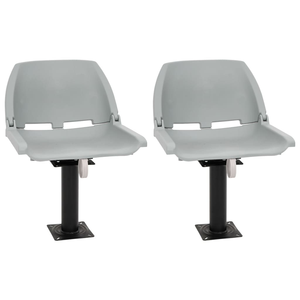vidaXL Bootssitze mit Podest 2 Stk. 360° Drehbar