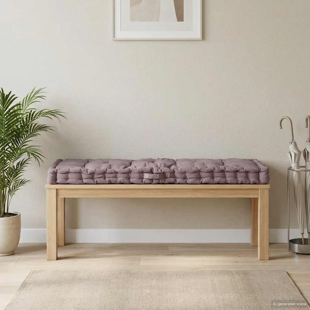 vidaXL Palettenkissen Baumwolle 120×40×7 cm Taupe