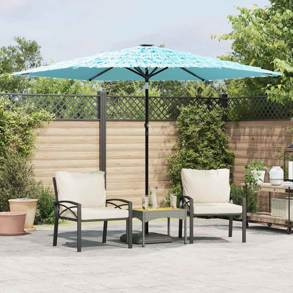 vidaXL Sonnenschirm mit Stahlmast Blau 288x288x225 cm