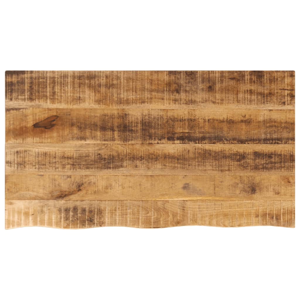 vidaXL Tischplatte 100x60x2,5 cm Baumkante Massivholz Raues Mangoholz