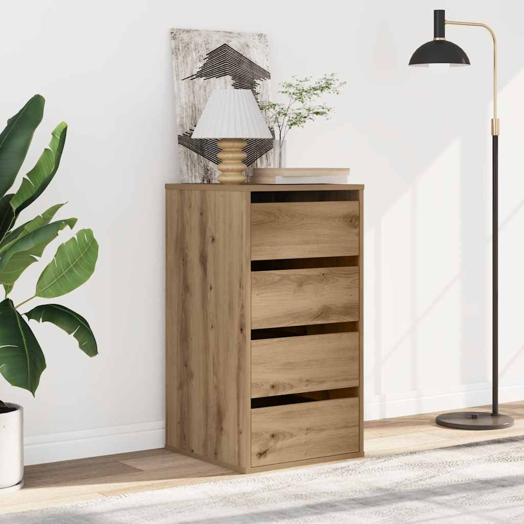 vidaXL Kommode Artisan-Eiche 40x41x76 cm Holzwerkstoff