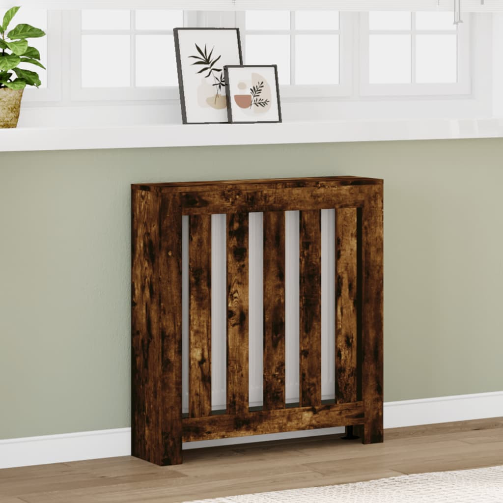 vidaXL Heizkörperverkleidung Räuchereiche 78x20x82 cm Holzwerkstoff