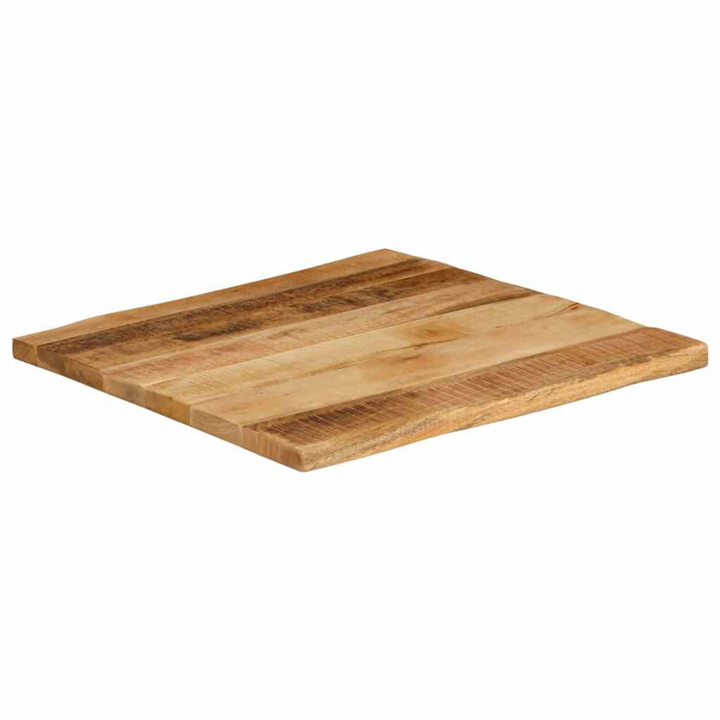 vidaXL Tischplatte mit Baumkante 40x40x2,5 cm Raues Mango Massivholz
