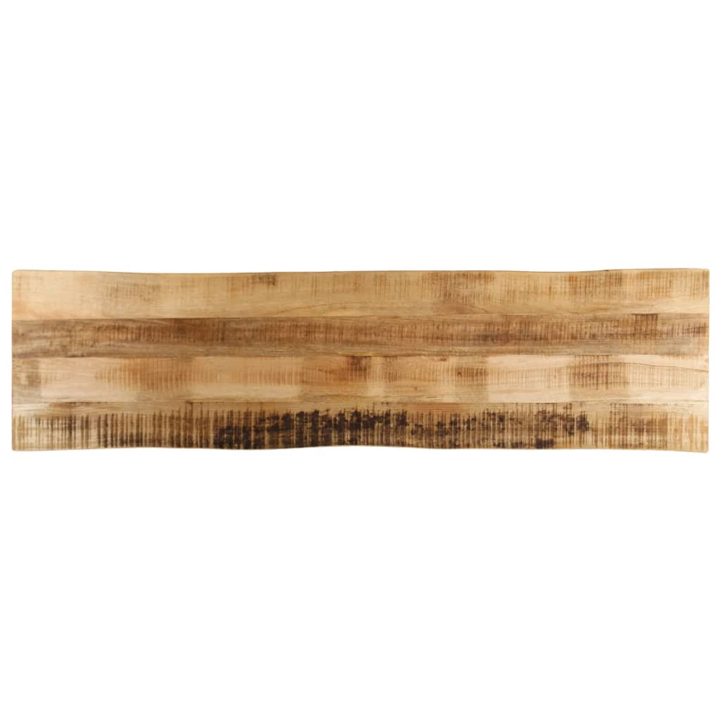 vidaXL Tischplatte mit Baumkante 180x40x3,8 cm Raues Mango Massivholz