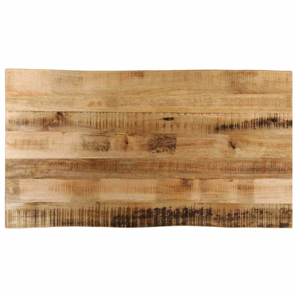 vidaXL Tischplatte mit Baumkante 100x60x3,8 cm Raues Mango Massivholz