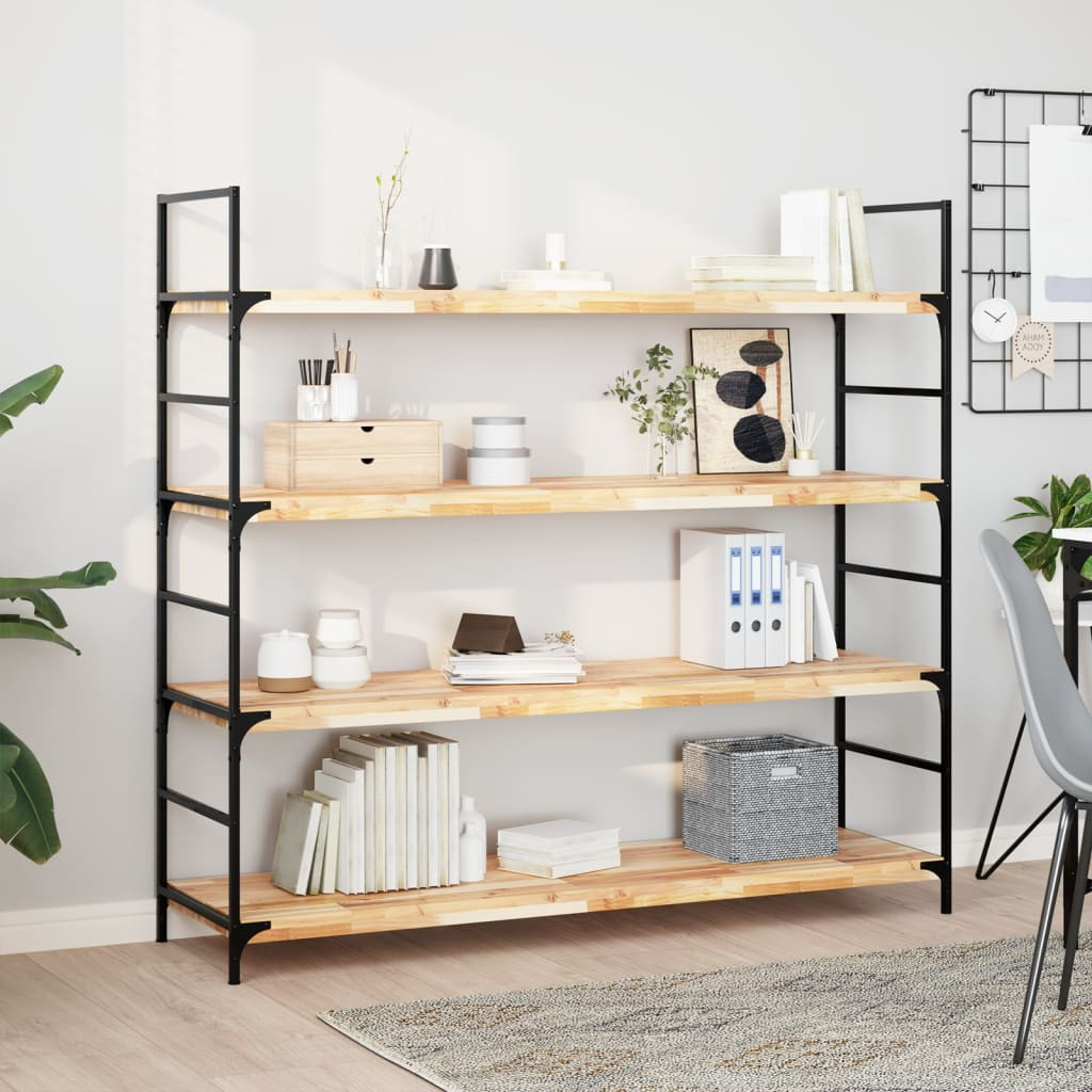 vidaXL Schweberegale 3 Stk. 160x40x4 cm Massivholz Akazie Unbehandelt
