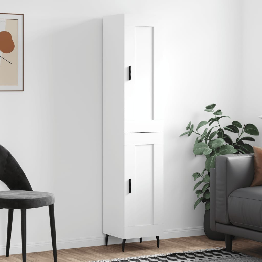vidaXL Highboard Weiß 34,5x34x180 cm Holzwerkstoff