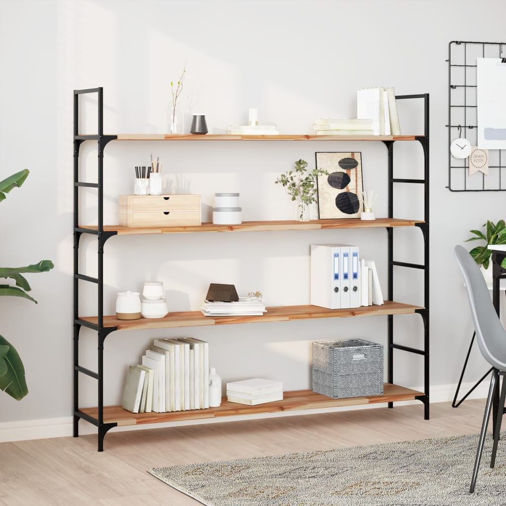 vidaXL Schweberegale 2 Stk. 120x30x2 cm Massivholz Akazie Ölbehandelt
